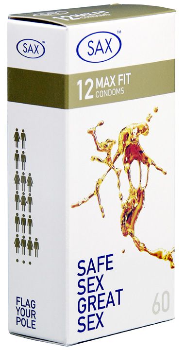 Sax Max Fit 12 Condoms Shelf Pack