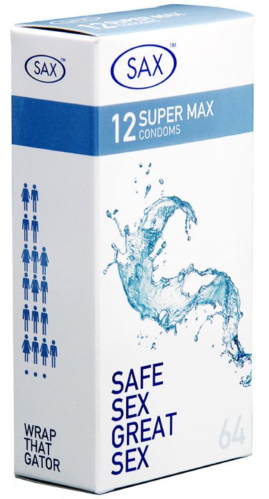 Sax Super Max Fit 12 Condoms Shelf Pack