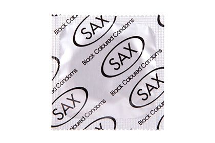 Sax Black Coloured Regular Condoms 53mm -  Clip Lock Bag of 144