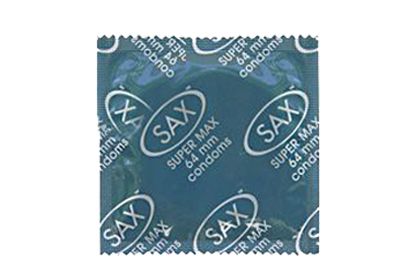 Sax Super Max Condoms 64mm -  Clip Lock Bag of 144